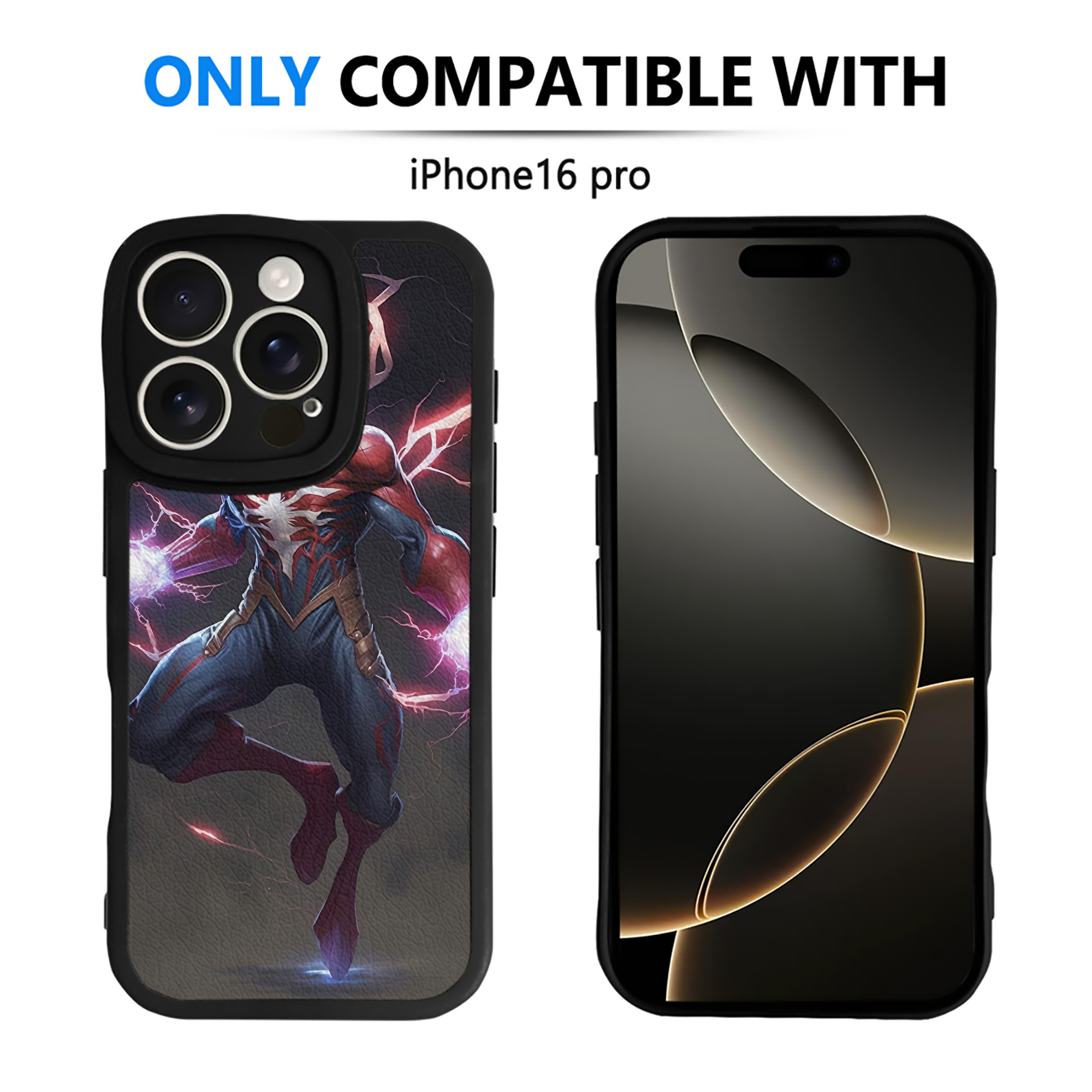 Spider Man スパイダーマン 【iPhone 16シリーズ対応】シリコンスマホケース（レザー調） 材質：シリコン